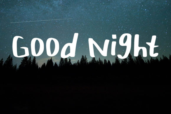 Good Night Font Poster 1