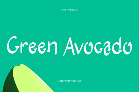 Green Avocado Font Poster 1
