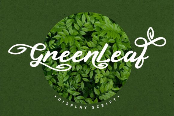 Green Leaf Font Poster 1