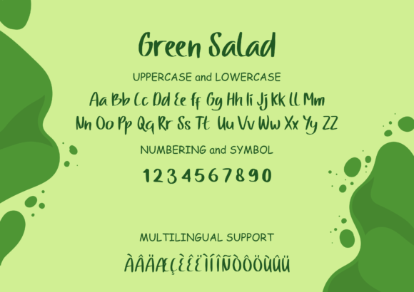 Green Salad Font Poster 2