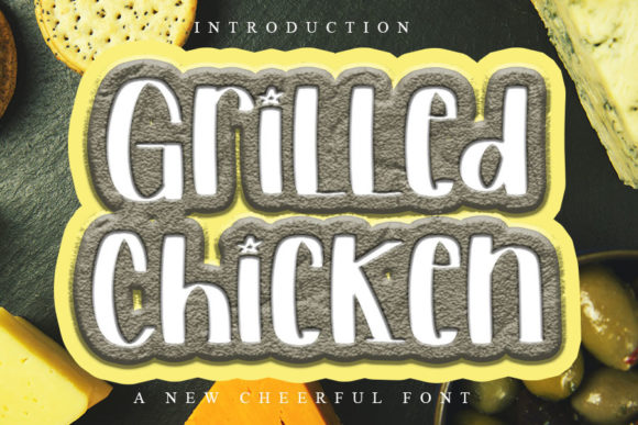 Grilled Chicken Font Poster 1