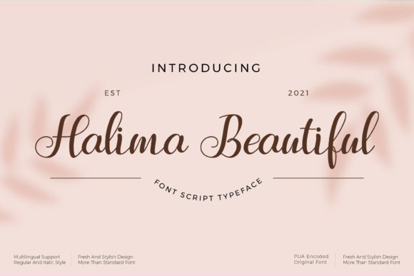 Halima Beautiful Font Poster 1