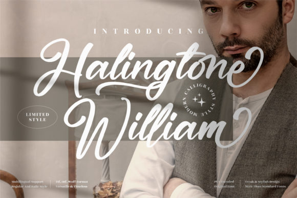 Halingtone William Font Poster 1