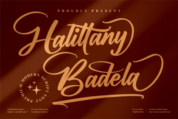Halittany Badela Font Poster 1