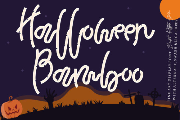 Halloween Bamboo Font Poster 1