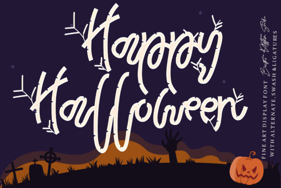 Halloween Bamboo Font Poster 2