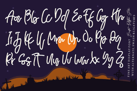 Halloween Bamboo Font Poster 4