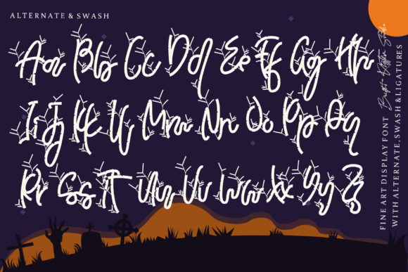 Halloween Bamboo Font Poster 6