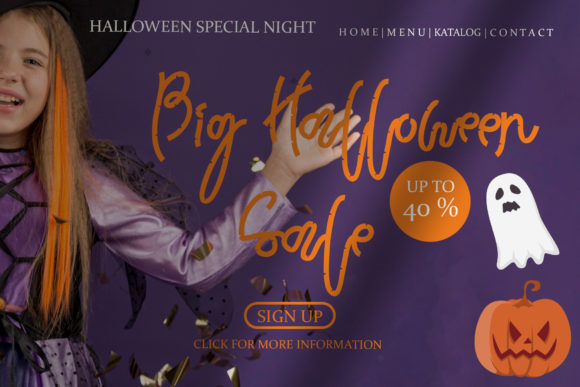 Halloween Bamboo Font Poster 9
