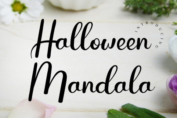 Halloween Mandala Font Poster 1
