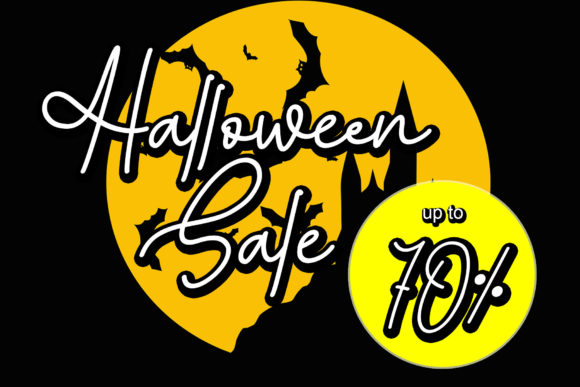 Halloween Monoline Font Poster 2