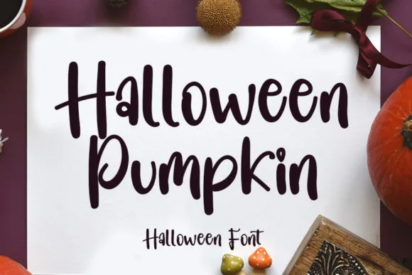 Halloween Pumpkin Font Halloween Pumpkin Font Poster 1