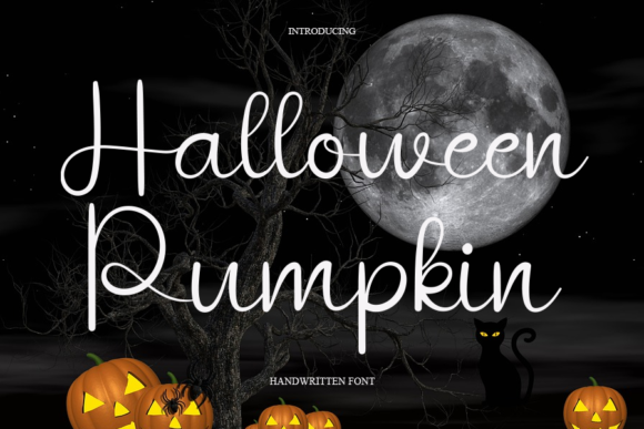 Halloween Pumpkin Font Poster 1