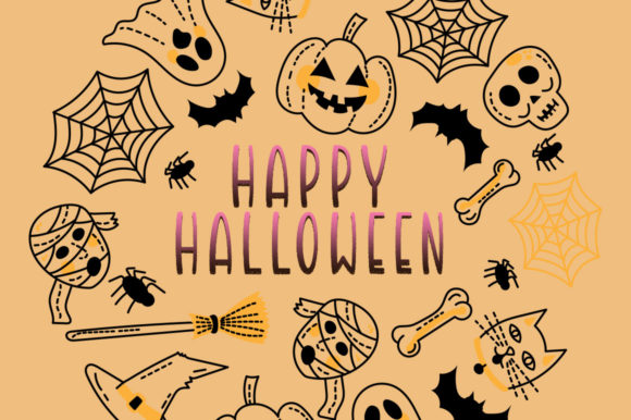 Halloween Skull Font Poster 2