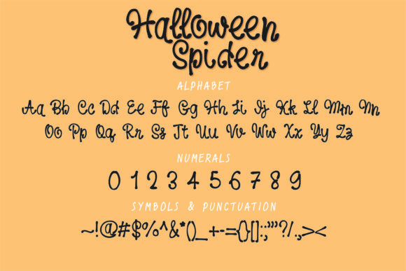 Halloween Spider Font Poster 2