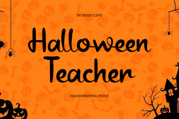 Halloween Teacher Font Poster 1