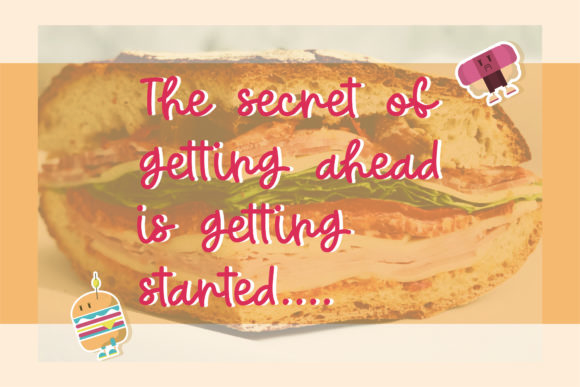 Ham Cheese Font Poster 4