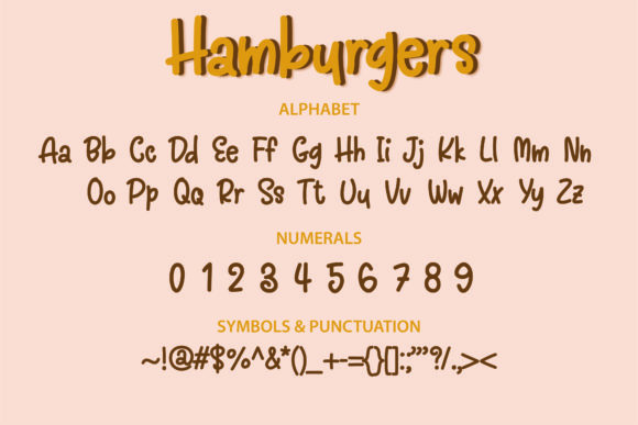 Hamburgers Font Poster 2