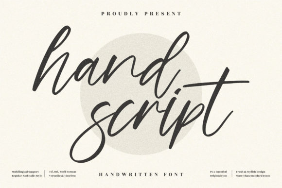 Hand Script Font