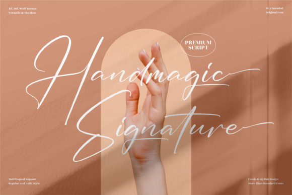 Handmagic Signature Font Poster 1