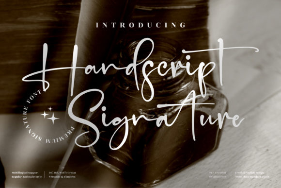 Handscript Signature Font Poster 1