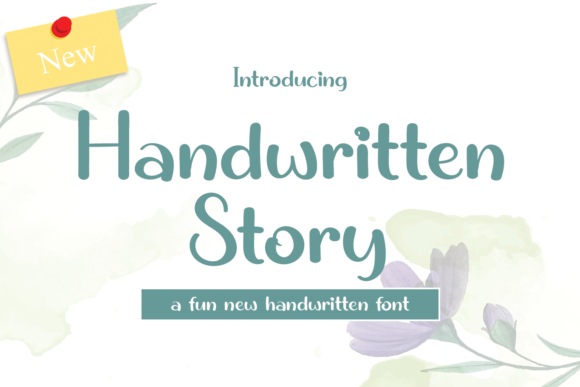 Handwritten Story Font Poster 1