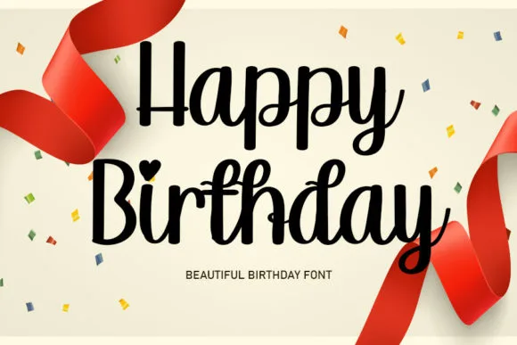 Happy Birthday Font Happy Birthday Font Poster 1