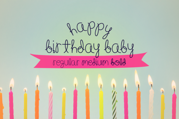 Happy Birthday Baby Font Poster 1