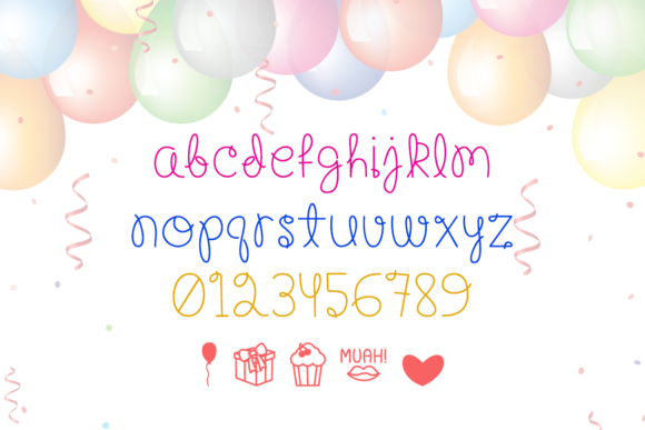 Happy Birthday Baby Font Poster 2