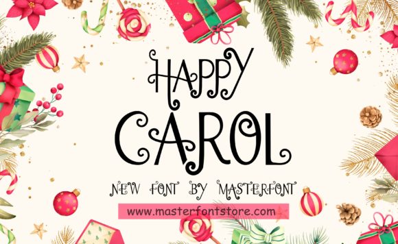 Happy Carol Font Poster 1