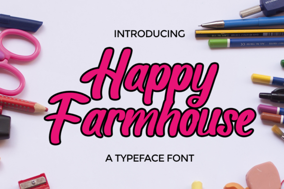 Happy Farmhouse Font Poster 1