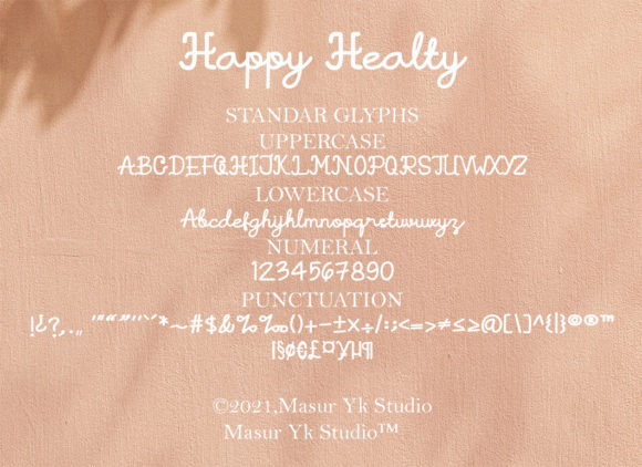 Happy Healthy Font Font Poster 4