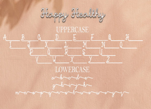 Happy Healthy Font Font Poster 5