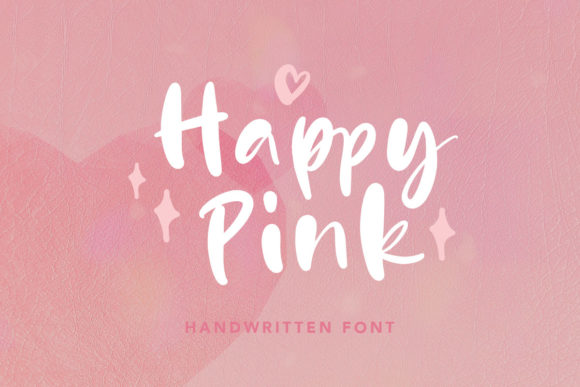 Happy Pink Font Poster 1