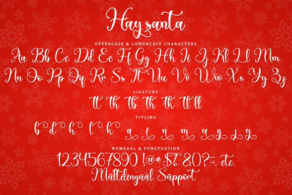 Hay Santa Font Poster 6