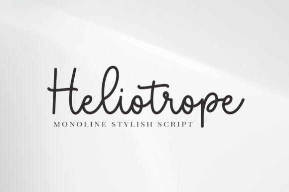 Heliotrope Font Poster 1