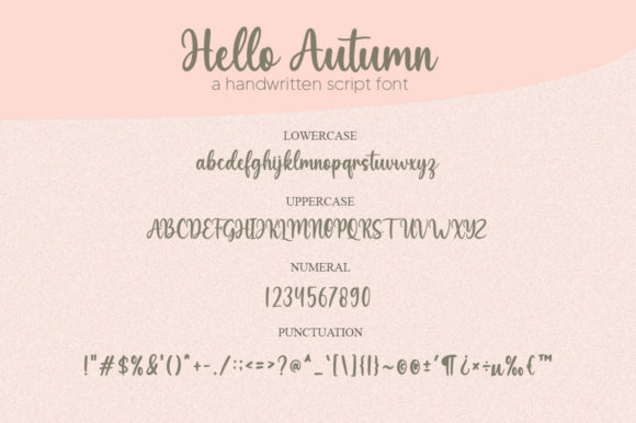 Hello Autumn Font Poster 8