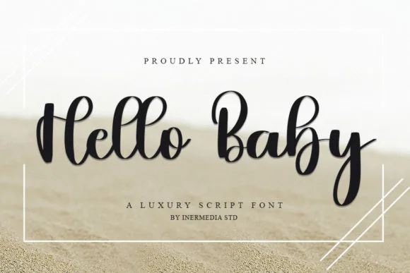 Hello Baby Font Hello Baby Font Poster 1