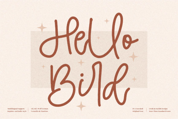 Hello Bird Font Poster 1