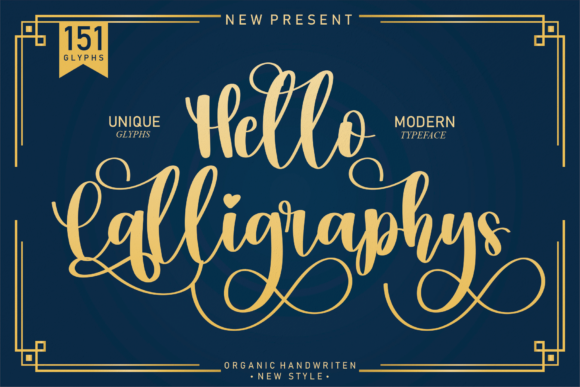 Hello Calligraphys Font Hello Calligraphys Font Poster 1