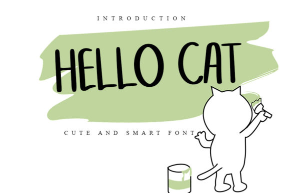 Hello Cat Font Poster 1