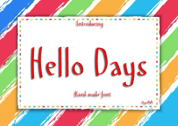 Hello Days Font Poster 1