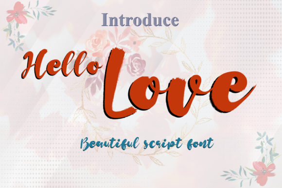 Hello Love Font Poster 1