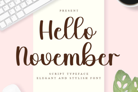 Hello November Font Poster 1