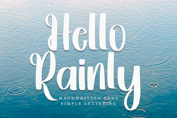 Hello Rainly Font Poster 1