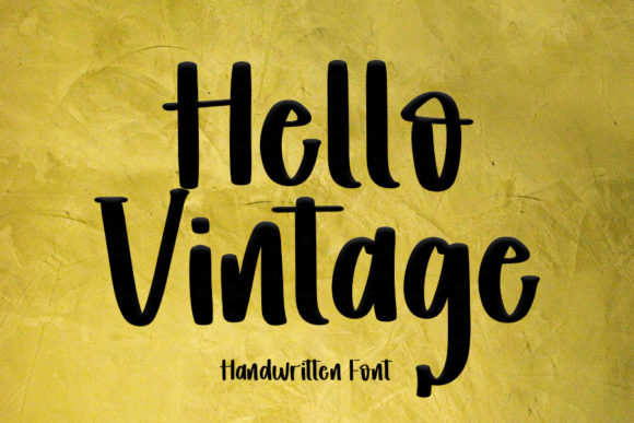 Hello Vintage Font Poster 1
