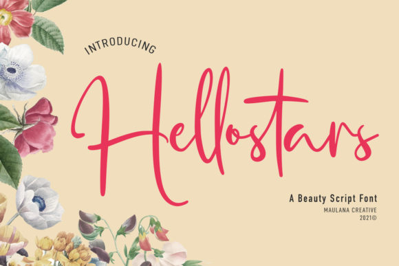 Hellostars Script Font Poster 1