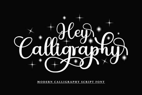 Hey Calligraphy Font Poster 1