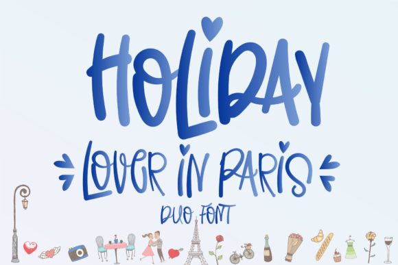 Holiday Lover in Paris Font Poster 1