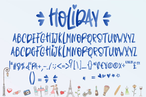 Holiday Lover in Paris Font Poster 9
